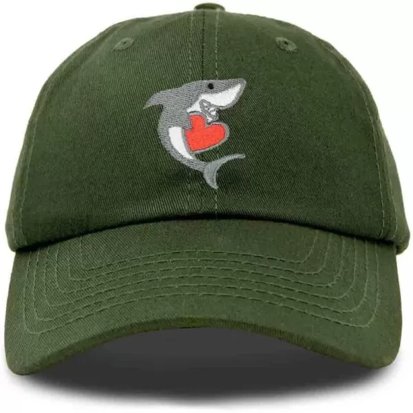 DALIX Huggy Shark Embroidered Dad Cap Cotton Baseball Hat Women