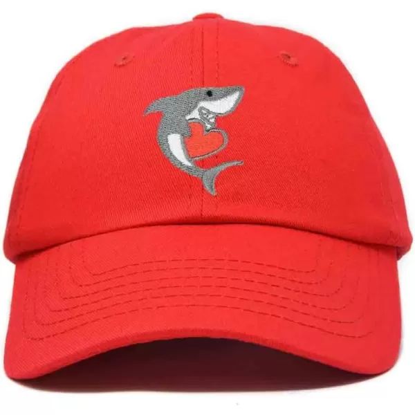 DALIX Huggy Shark Embroidered Dad Cap Cotton Baseball Hat Women