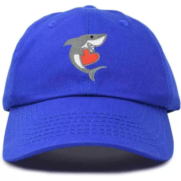 DALIX Huggy Shark Embroidered Dad Cap Cotton Baseball Hat Women