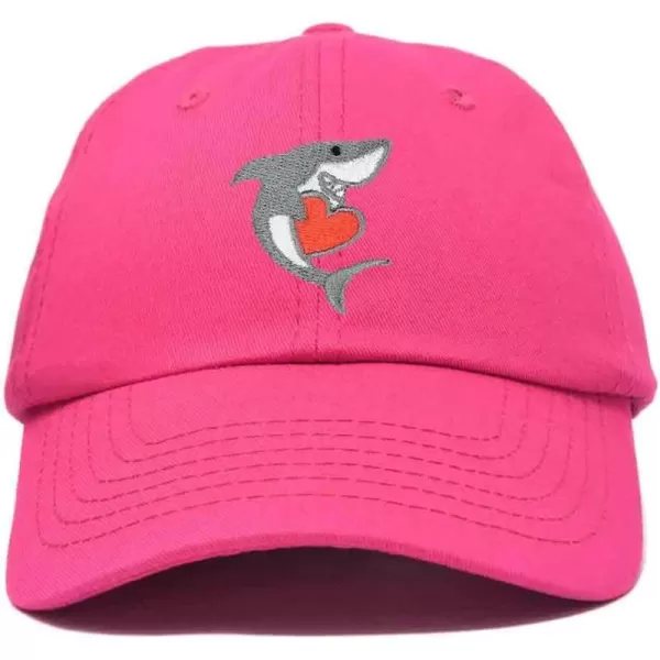 DALIX Huggy Shark Embroidered Dad Cap Cotton Baseball Hat Women