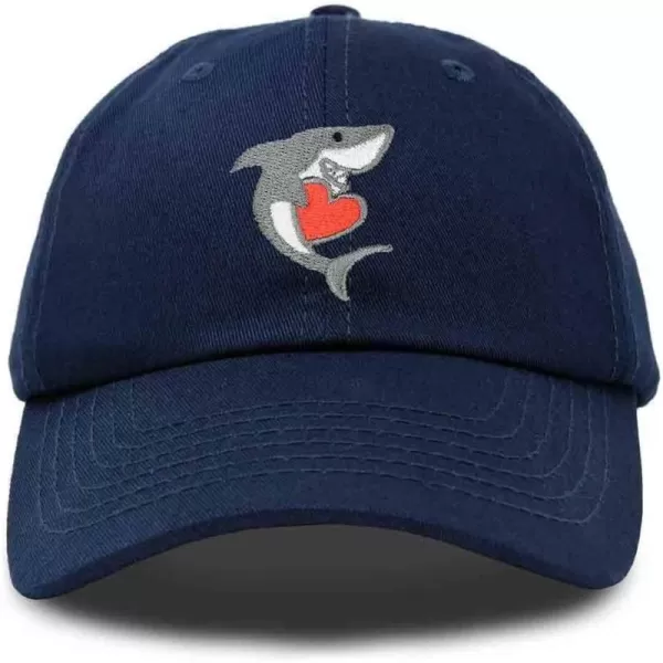 DALIX Huggy Shark Embroidered Dad Cap Cotton Baseball Hat Women