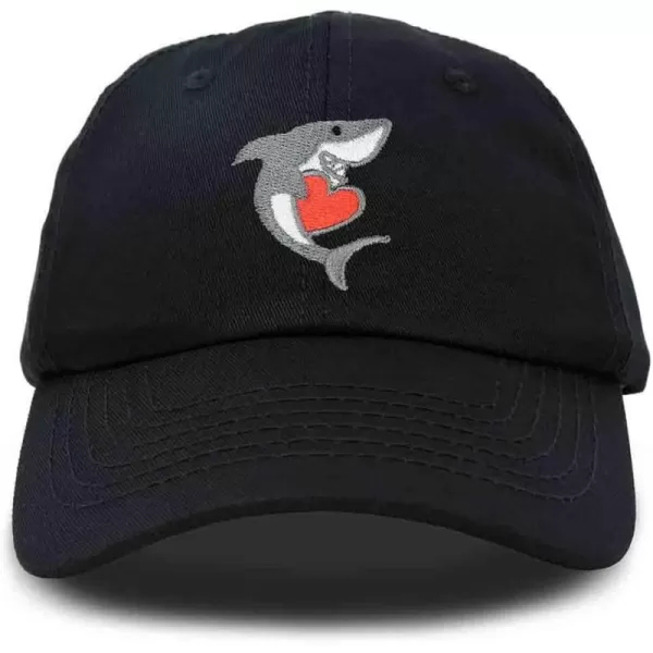 DALIX Huggy Shark Embroidered Dad Cap Cotton Baseball Hat Women
