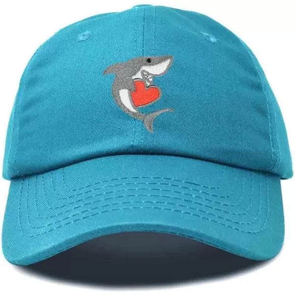 DALIX Huggy Shark Embroidered Dad Cap Cotton Baseball Hat Women