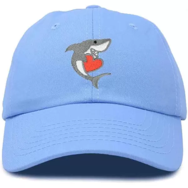 DALIX Huggy Shark Embroidered Dad Cap Cotton Baseball Hat Women