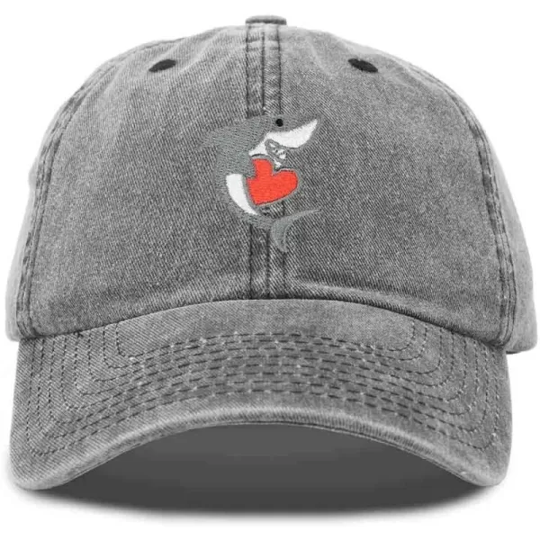 DALIX Huggy Shark Embroidered Dad Cap Cotton Baseball Hat Women