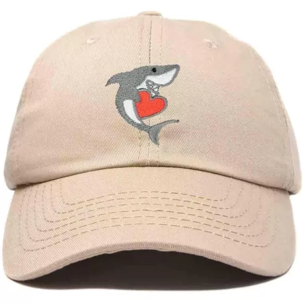 DALIX Huggy Shark Embroidered Dad Cap Cotton Baseball Hat Women