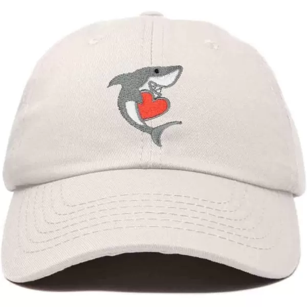 DALIX Huggy Shark Embroidered Dad Cap Cotton Baseball Hat Women