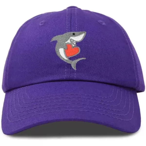 DALIX Huggy Shark Embroidered Dad Cap Cotton Baseball Hat Women
