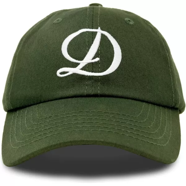 DALIX Initial Hat Letter D Womens Baseball Cap Monogram Cursive Embroider