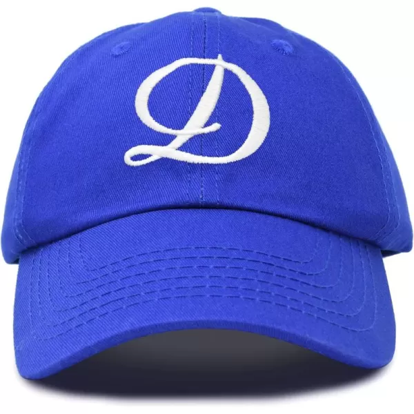DALIX Initial Hat Letter D Womens Baseball Cap Monogram Cursive Embroider