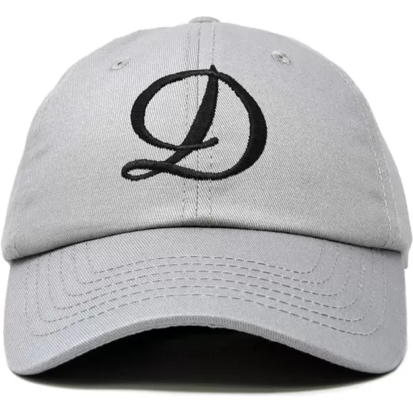 DALIX Initial Hat Letter D Womens Baseball Cap Monogram Cursive Embroider