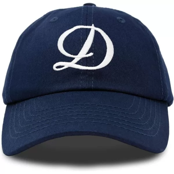 DALIX Initial Hat Letter D Womens Baseball Cap Monogram Cursive Embroider
