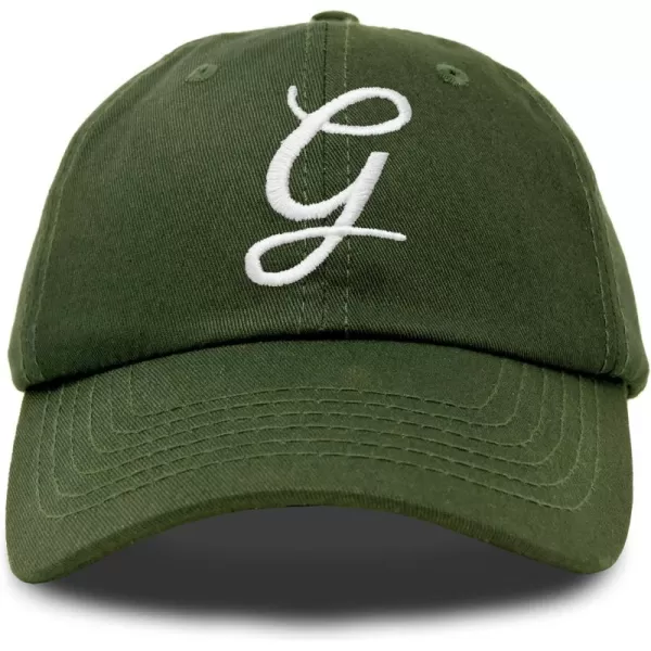 DALIX Initial Hat Letter G Womens Baseball Cap Monogram Cursive Embroider