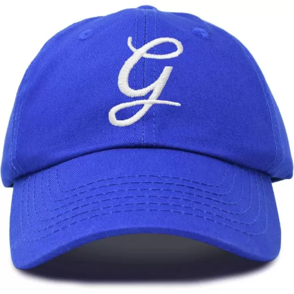DALIX Initial Hat Letter G Womens Baseball Cap Monogram Cursive Embroider