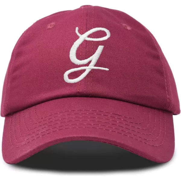 DALIX Initial Hat Letter G Womens Baseball Cap Monogram Cursive Embroider