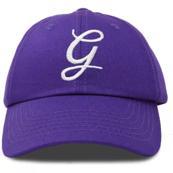DALIX Initial Hat Letter G Womens Baseball Cap Monogram Cursive Embroider