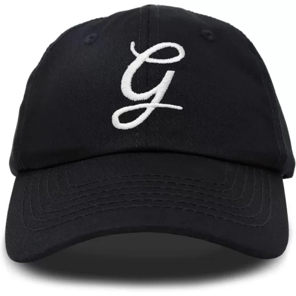 DALIX Initial Hat Letter G Womens Baseball Cap Monogram Cursive Embroider