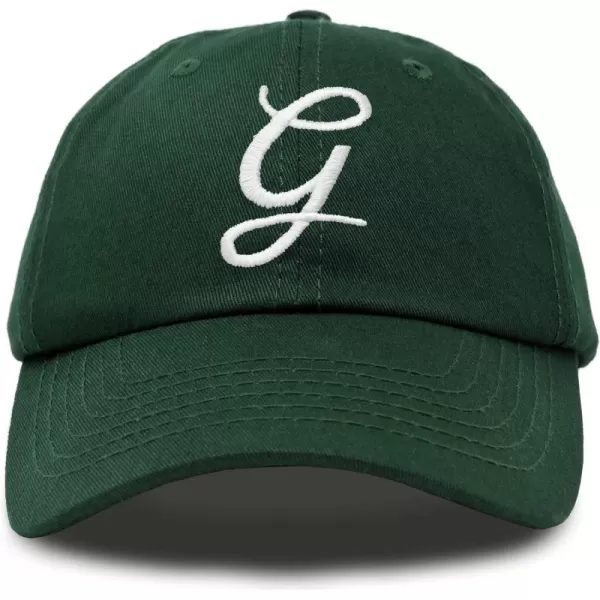 DALIX Initial Hat Letter G Womens Baseball Cap Monogram Cursive Embroider