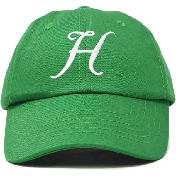 DALIX Initial Hat Letter H Womens Baseball Cap Monogram Cursive Embroider