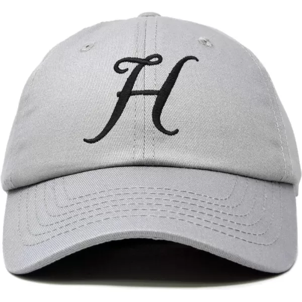 DALIX Initial Hat Letter H Womens Baseball Cap Monogram Cursive Embroider