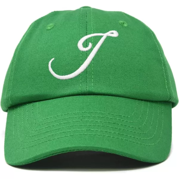 DALIX Initial Hat Letter J Womens Baseball Cap Monogram Cursive Embroider