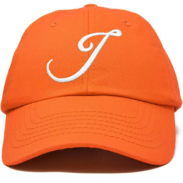DALIX Initial Hat Letter J Womens Baseball Cap Monogram Cursive Embroider