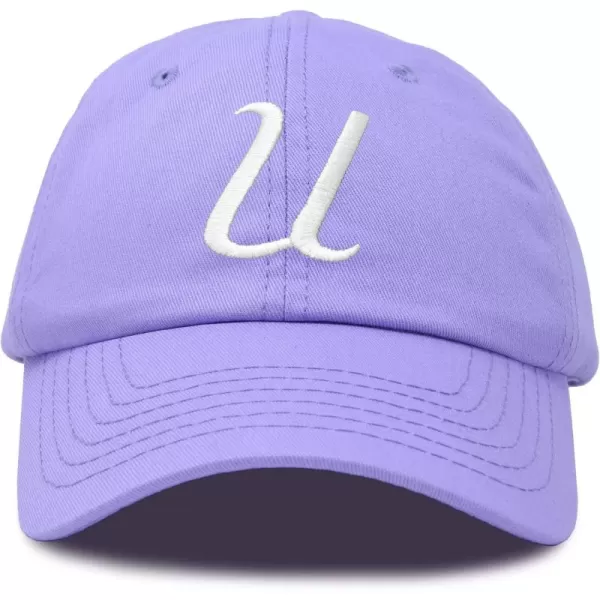 DALIX Initial Hat Letter U Womens Baseball Cap Monogram Cursive Embroider