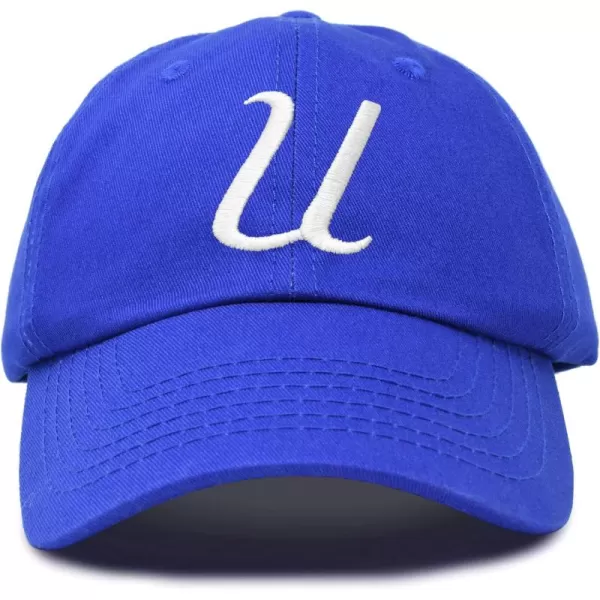 DALIX Initial Hat Letter U Womens Baseball Cap Monogram Cursive Embroider