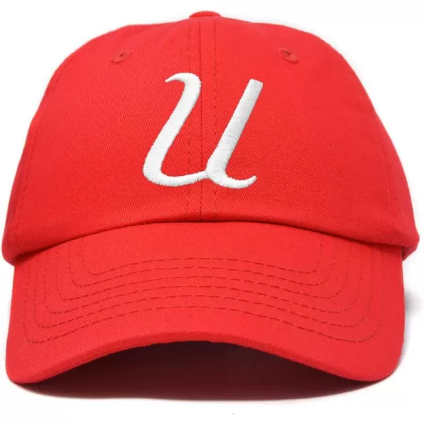DALIX Initial Hat Letter U Womens Baseball Cap Monogram Cursive Embroider