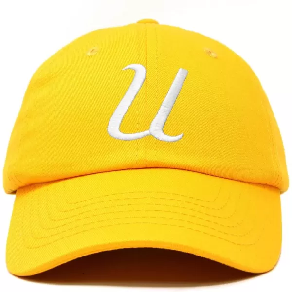 DALIX Initial Hat Letter U Womens Baseball Cap Monogram Cursive Embroider