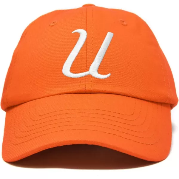 DALIX Initial Hat Letter U Womens Baseball Cap Monogram Cursive Embroider