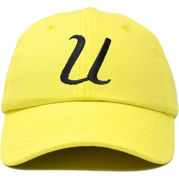 DALIX Initial Hat Letter U Womens Baseball Cap Monogram Cursive Embroider
