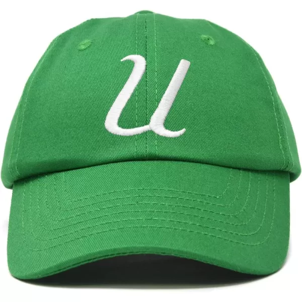 DALIX Initial Hat Letter U Womens Baseball Cap Monogram Cursive Embroider