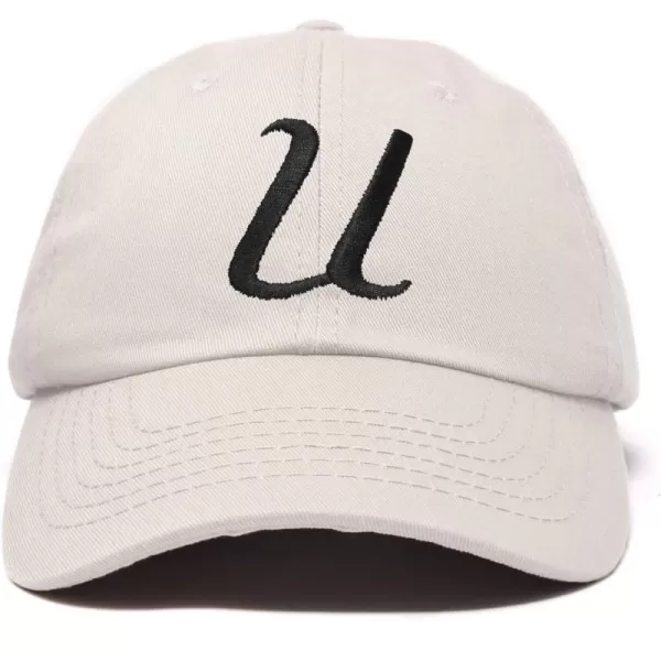 DALIX Initial Hat Letter U Womens Baseball Cap Monogram Cursive Embroider