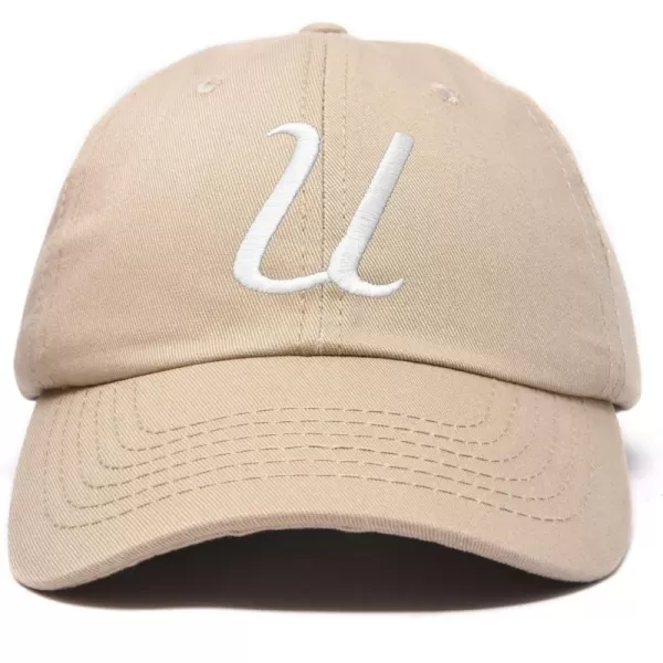 DALIX Initial Hat Letter U Womens Baseball Cap Monogram Cursive Embroider
