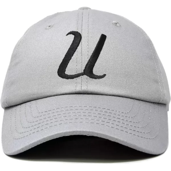 DALIX Initial Hat Letter U Womens Baseball Cap Monogram Cursive Embroider