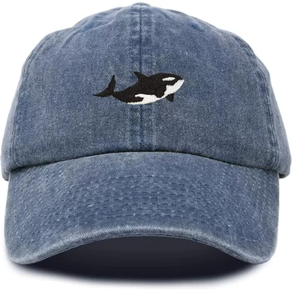 DALIX Killer Whale Hat Orca Marine Life Washed Cotton Baseball Cap