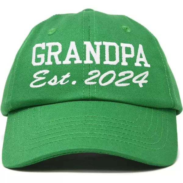 DALIX New Grandpa Hat Est 2024 Fun Gift Embroidered Dad Hat Cotton Cap