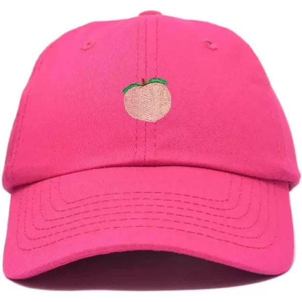 DALIX Peach Embroidered Dad Cap Cotton Baseball Hat Women