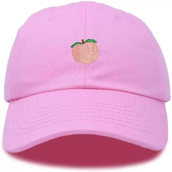 DALIX Peach Embroidered Dad Cap Cotton Baseball Hat Women