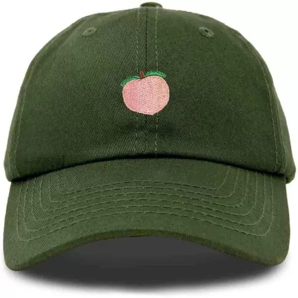 DALIX Peach Embroidered Dad Cap Cotton Baseball Hat Women