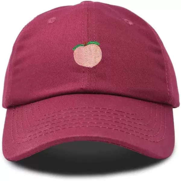 DALIX Peach Embroidered Dad Cap Cotton Baseball Hat Women