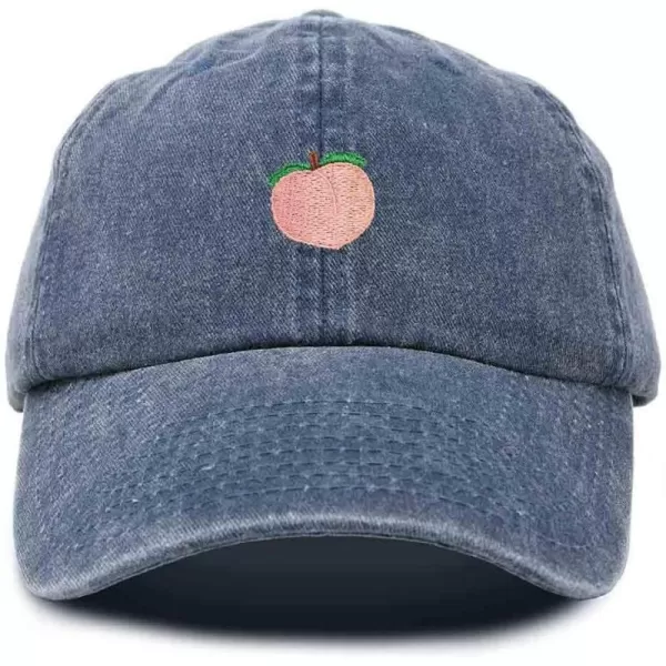 DALIX Peach Embroidered Dad Cap Cotton Baseball Hat Women