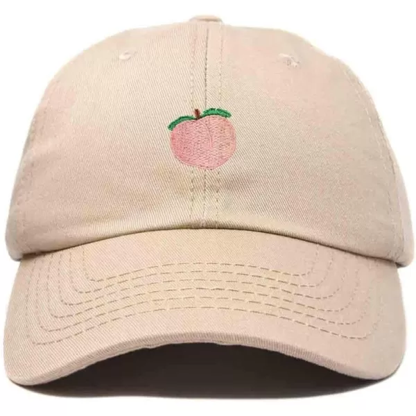 DALIX Peach Embroidered Dad Cap Cotton Baseball Hat Women