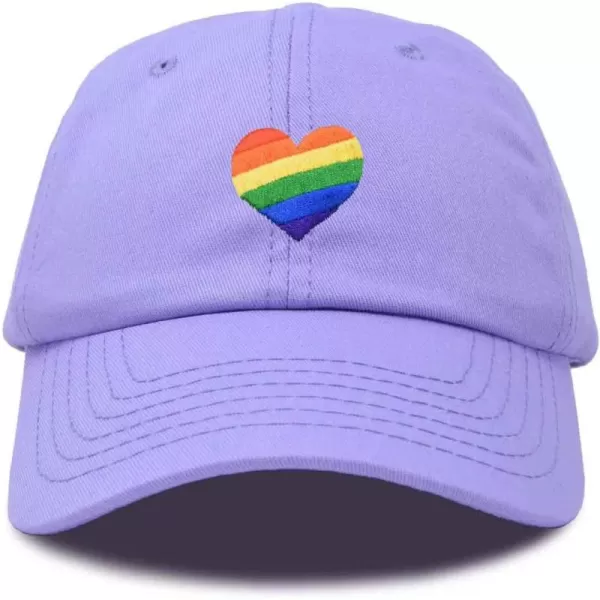 DALIX Rainbow Heart Hat Embroidered Mens Womens Baseball Cap