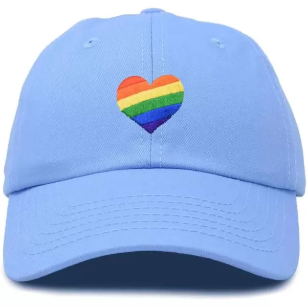 DALIX Rainbow Heart Hat Embroidered Mens Womens Baseball Cap