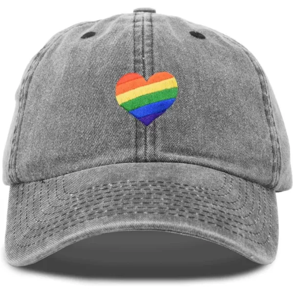 DALIX Rainbow Heart Hat Embroidered Mens Womens Baseball Cap