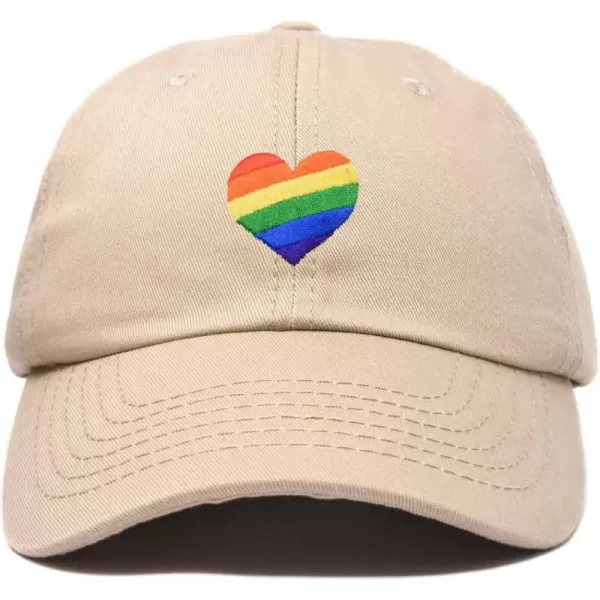DALIX Rainbow Heart Hat Embroidered Mens Womens Baseball Cap