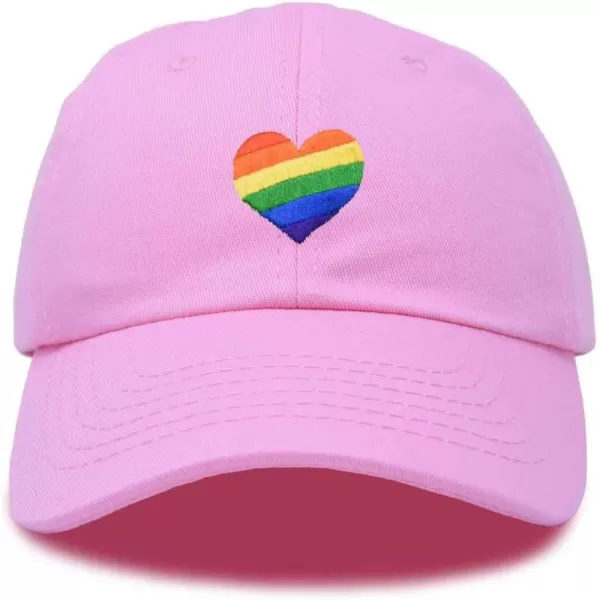 DALIX Rainbow Heart Hat Embroidered Mens Womens Baseball Cap