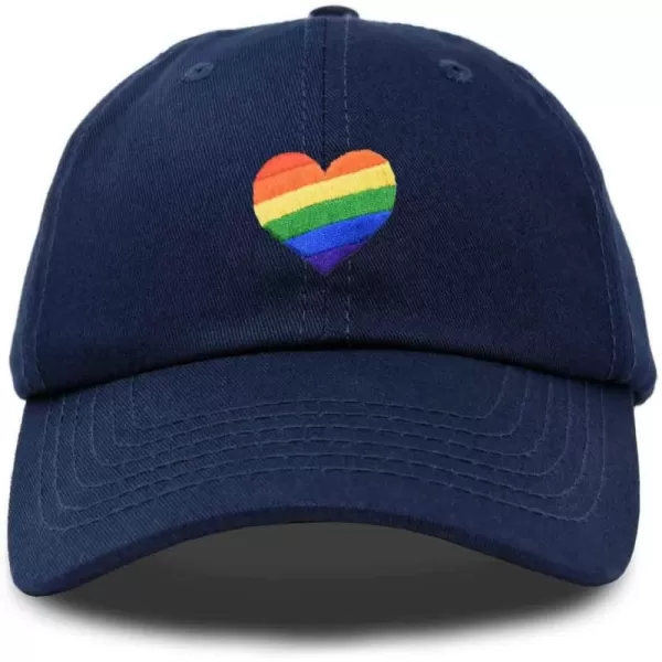 DALIX Rainbow Heart Hat Embroidered Mens Womens Baseball Cap